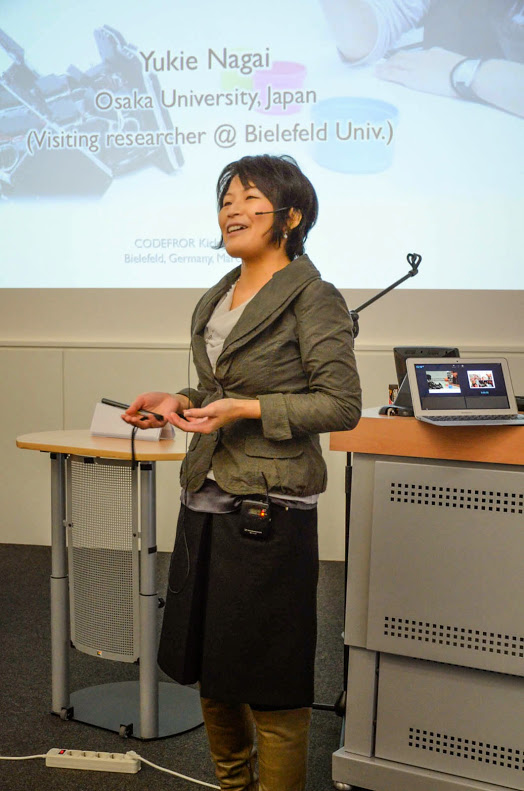 Prof. Nagai presenting her work at the kickoff meeting